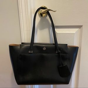 Tory Burch Black Saffiano Leather Tote